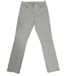 Mother Superior The Dazzler Ankle Fray Jeans Beige Size 28